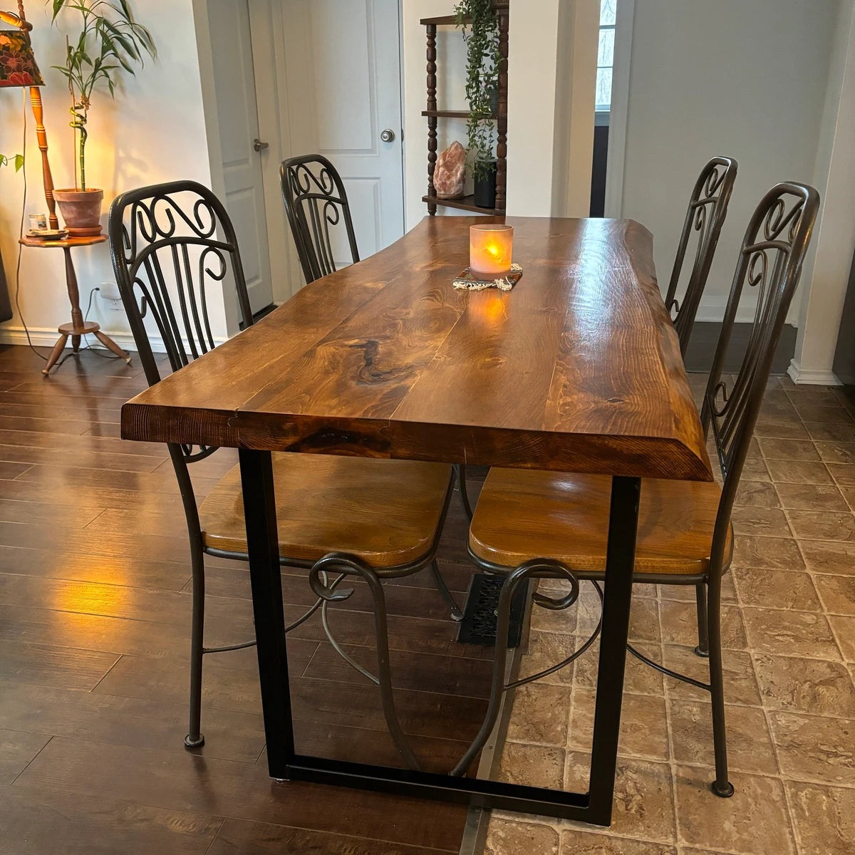2x U-Frame Metal Table Legs